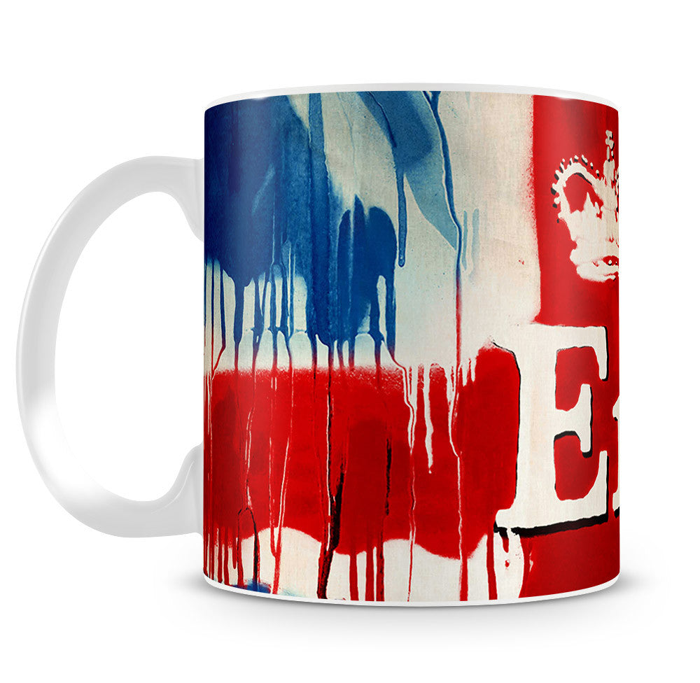 Banksy Union Jack ER Mug - Canvas Art Rocks