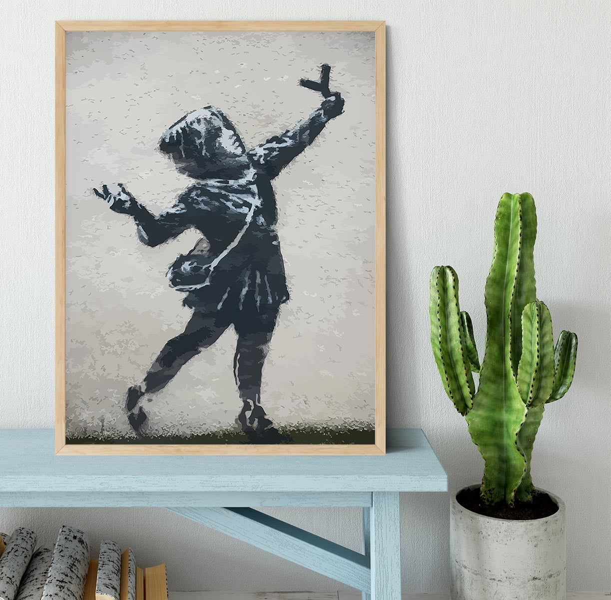 Banksy Valentines Day Marsh Lane Framed Print - Canvas Art Rocks - 4