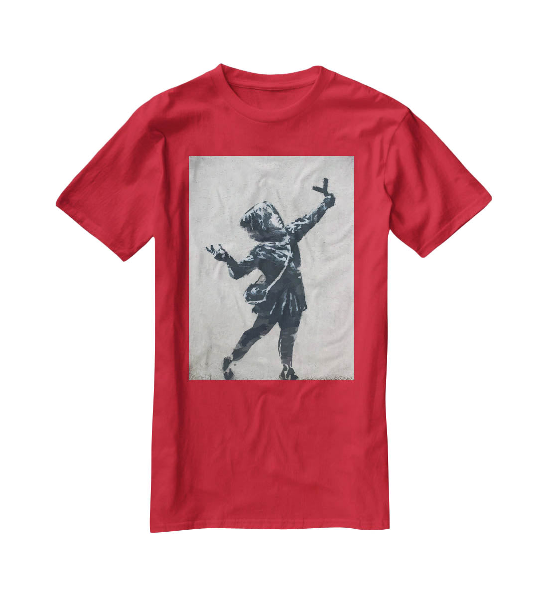 Banksy Valentines Day Marsh Lane T-Shirt - Canvas Art Rocks - 4