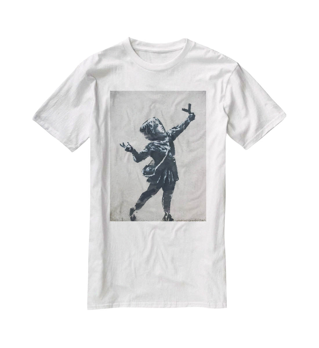 Banksy Valentines Day Marsh Lane T-Shirt - Canvas Art Rocks - 5