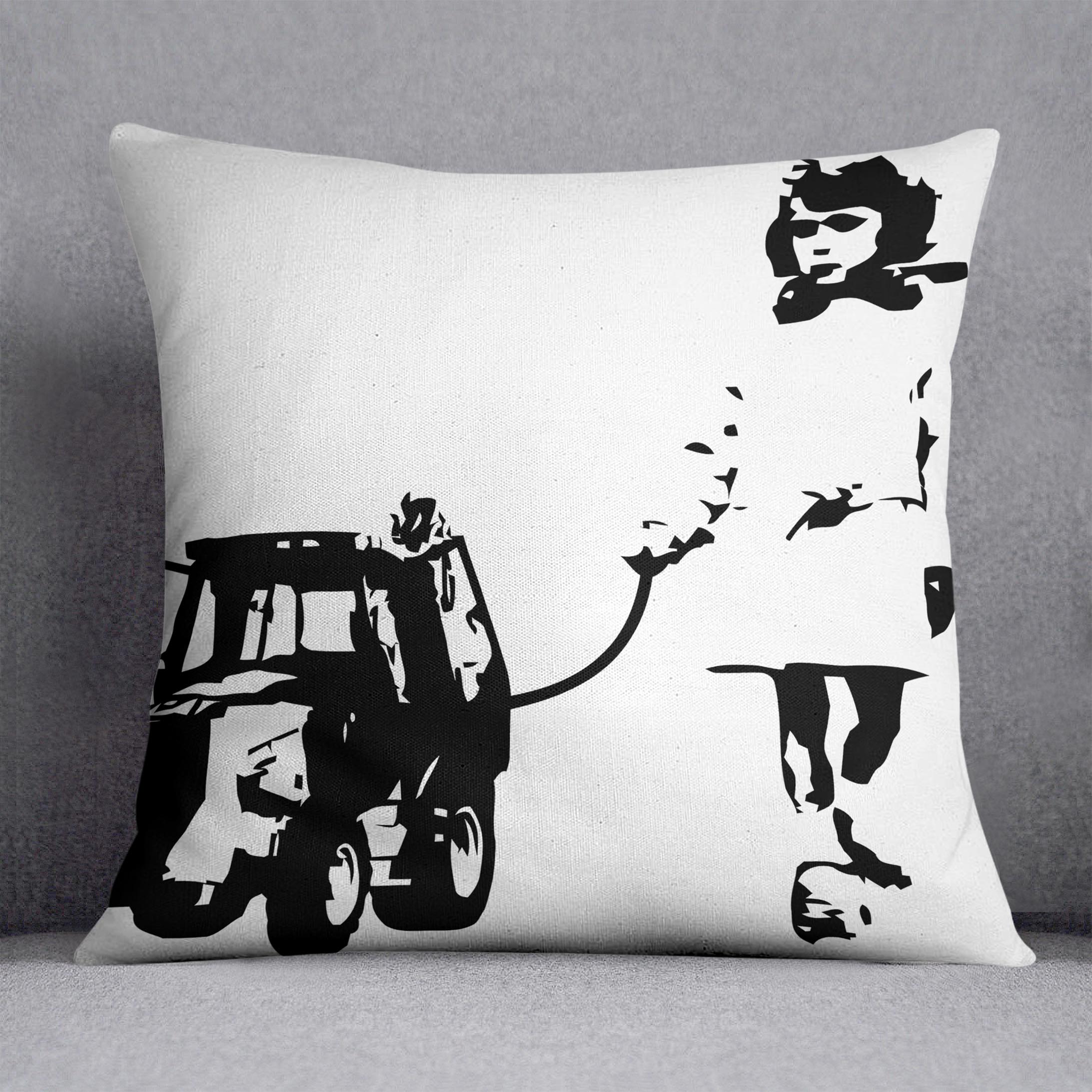 Banksy Walking The Cat Cushion