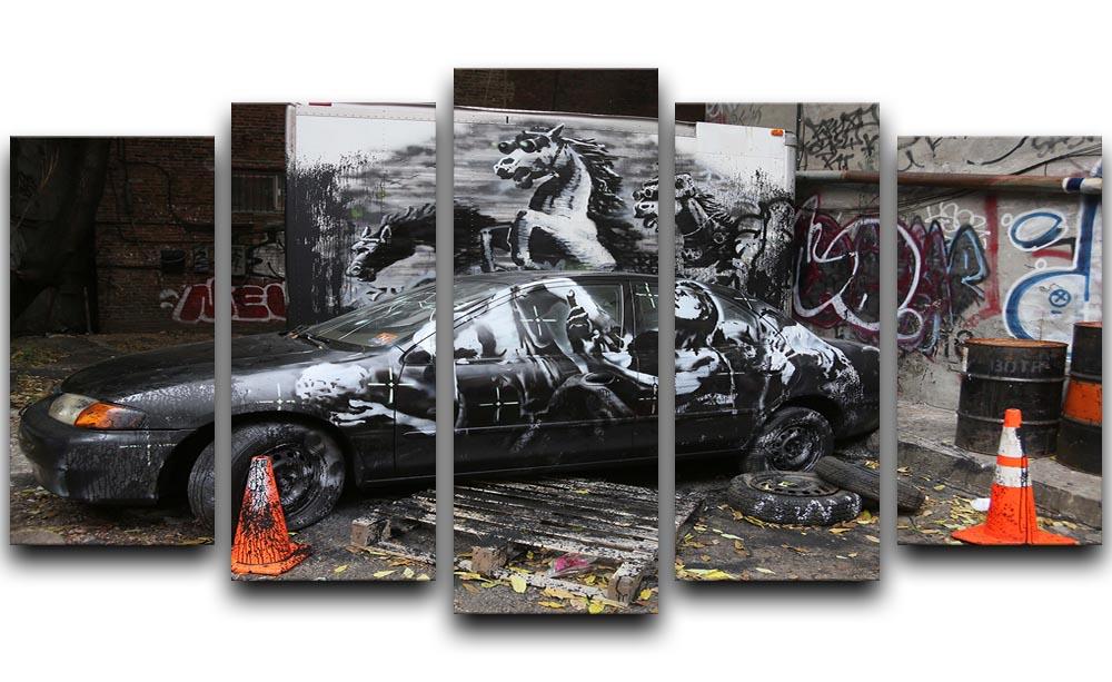 Banksy War Horse 5 Split Panel Canvas  - Canvas Art Rocks - 1