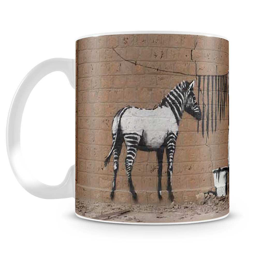 Banksy Washing Zebra Stripes Mug - Canvas Art Rocks