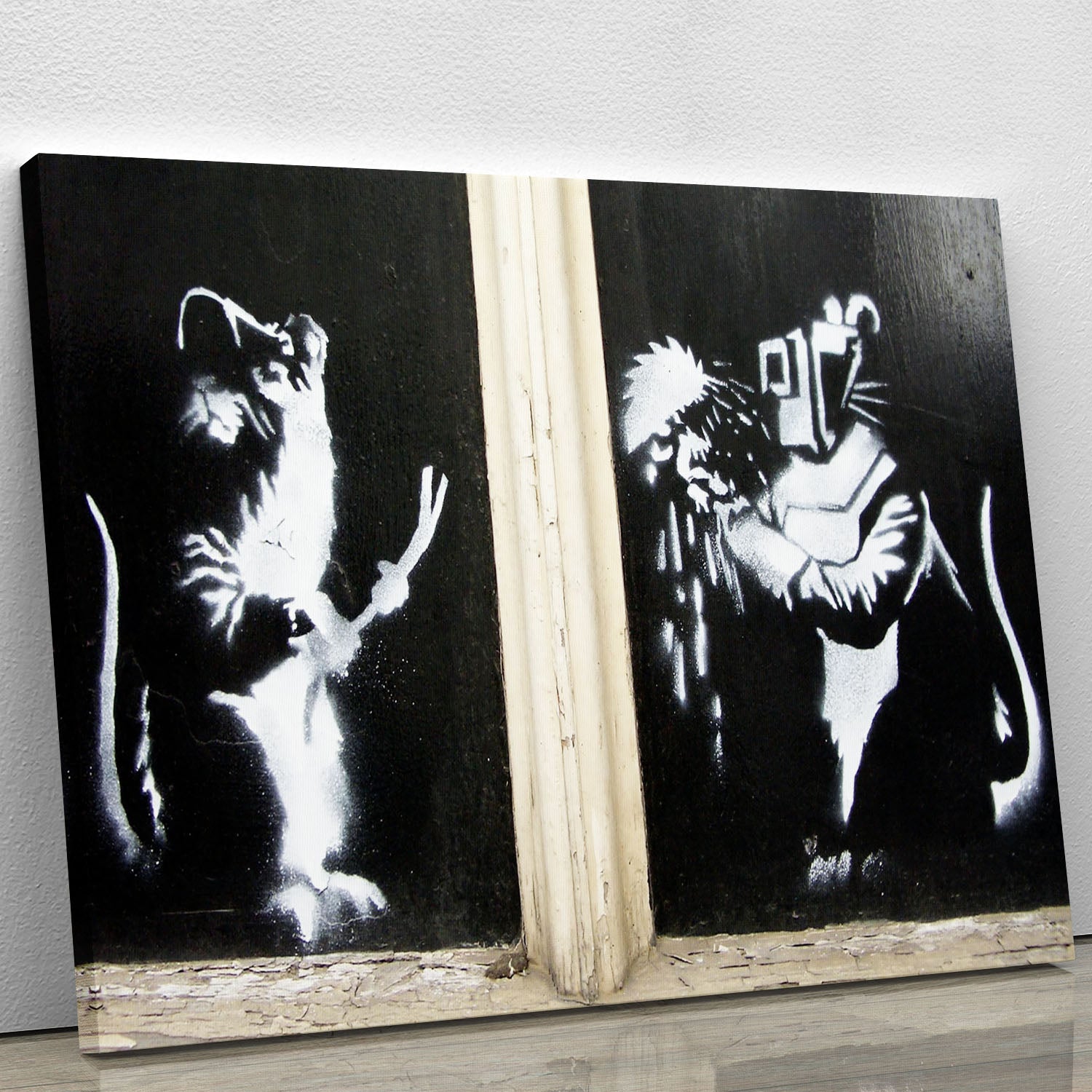 Banksy Welding Rats Canvas Print or Poster - Canvas Art Rocks - 1