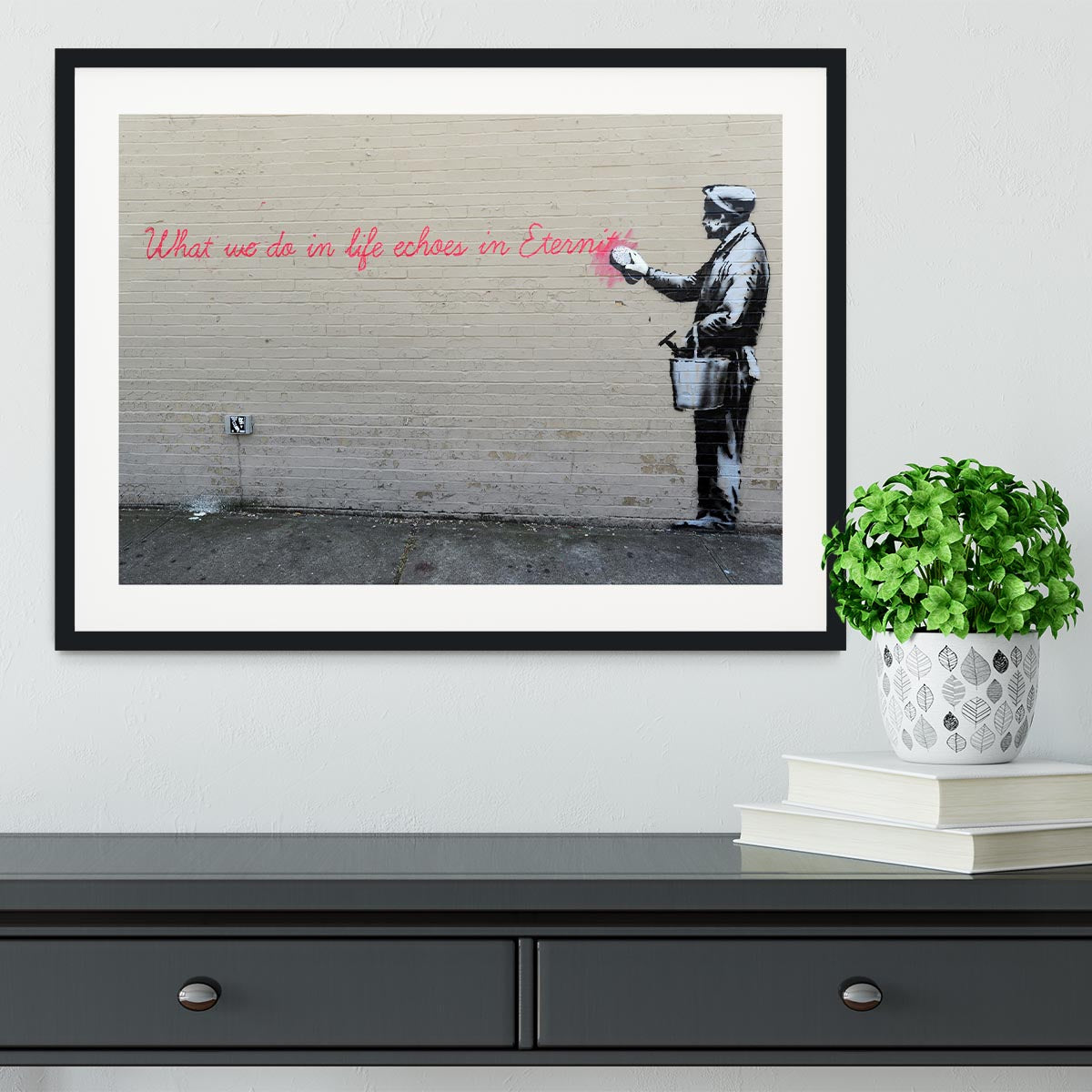Banksy What We Do In Life Framed Print - Canvas Art Rocks - 1
