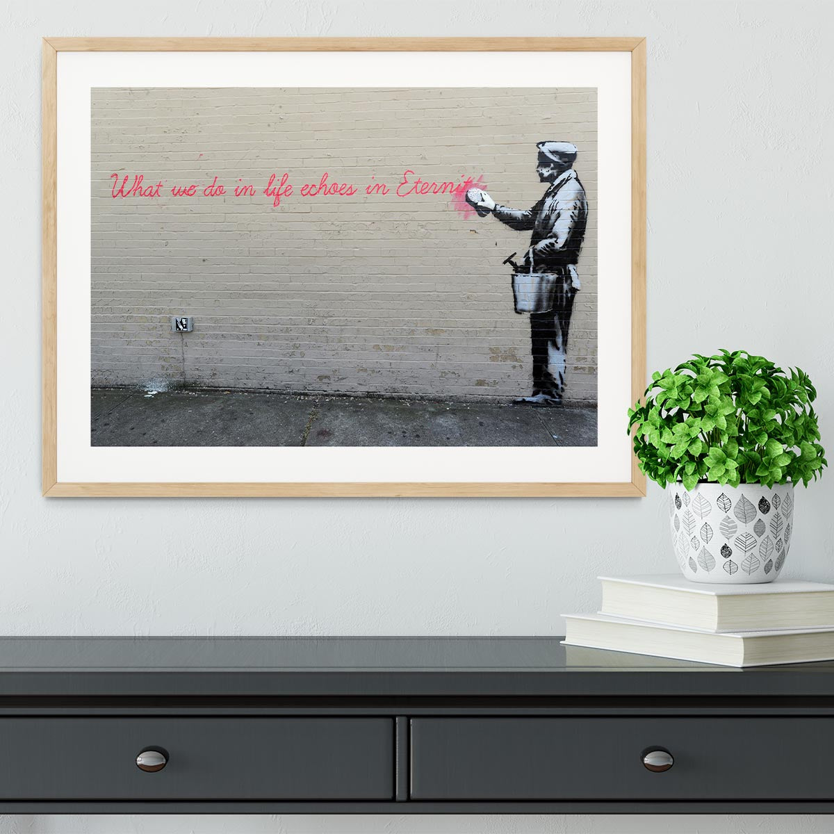 Banksy What We Do In Life Framed Print - Canvas Art Rocks - 3