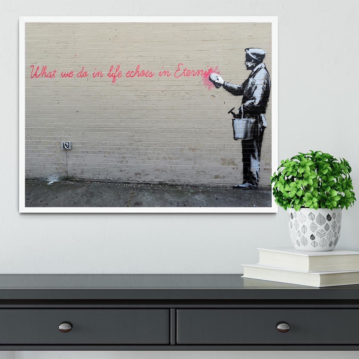 Banksy What We Do In Life Framed Print - Canvas Art Rocks -6