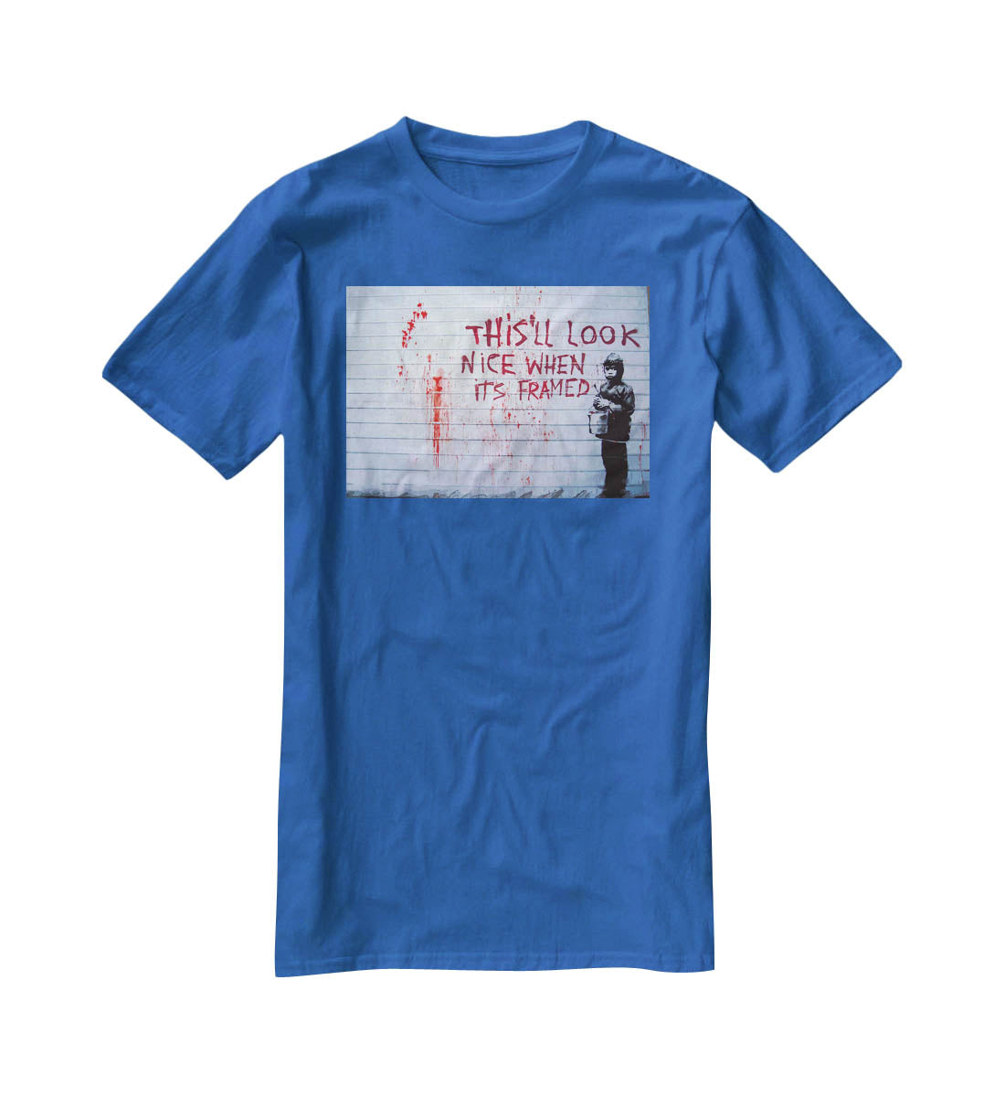 Banksy When Its Framed T-Shirt - Canvas Art Rocks - 2