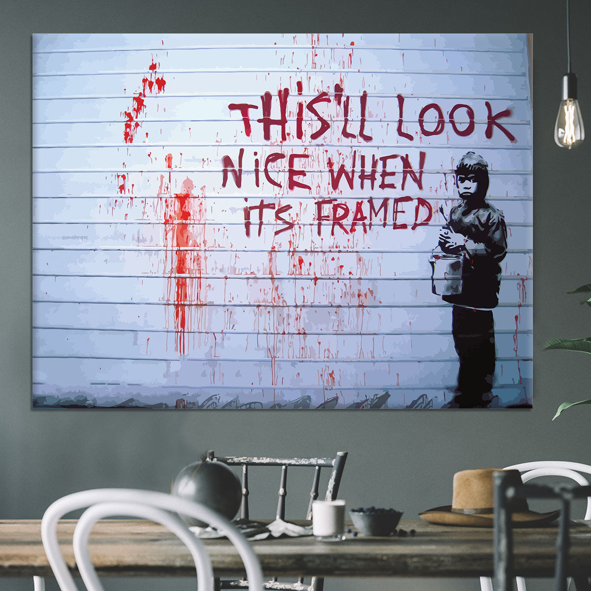 Banksy When Its Framed Canvas Print or Poster - Canvas Art Rocks - 3