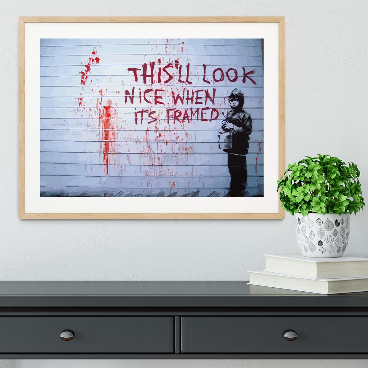 Banksy When Its Framed Framed Print - Canvas Art Rocks - 3