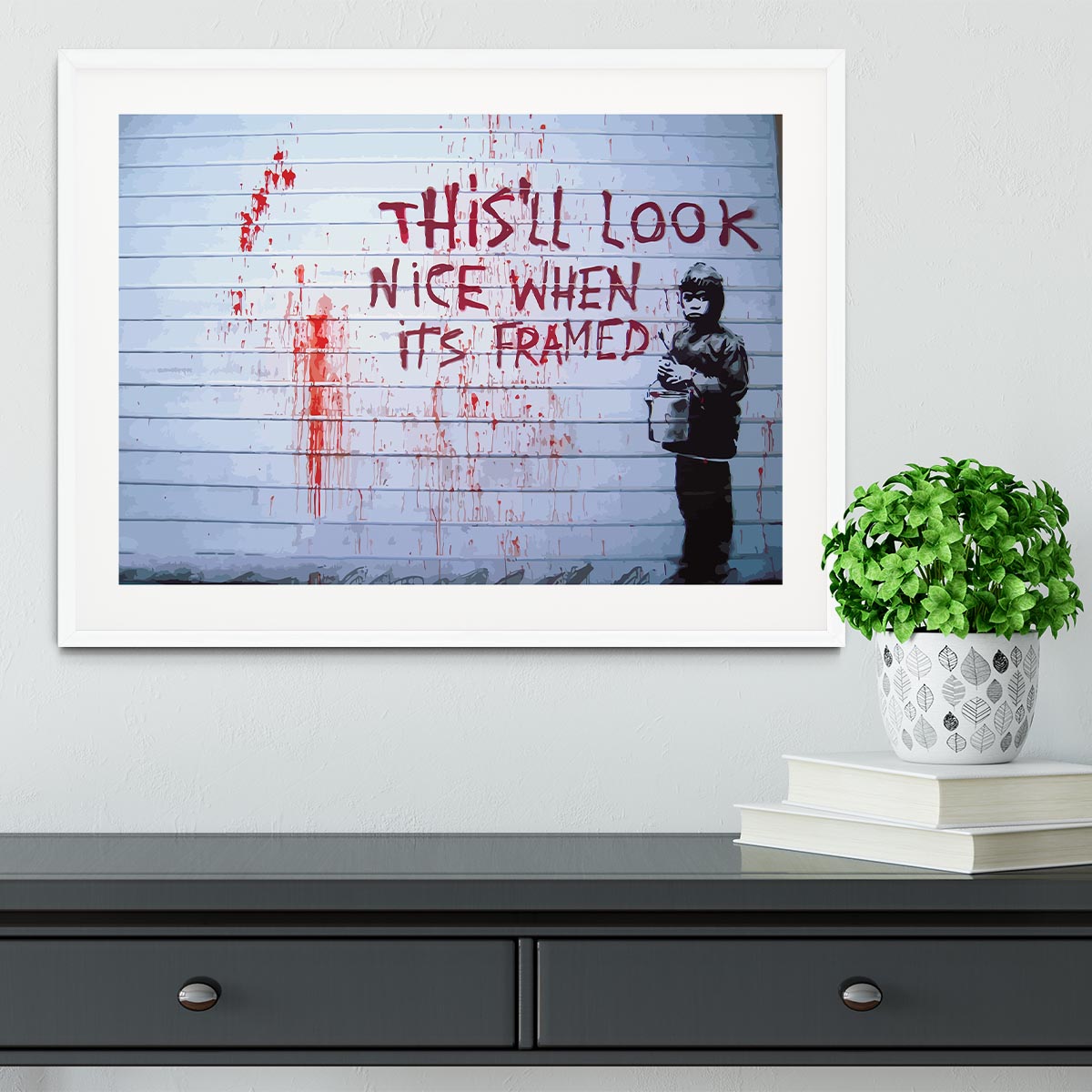 Banksy When Its Framed Framed Print - Canvas Art Rocks - 5