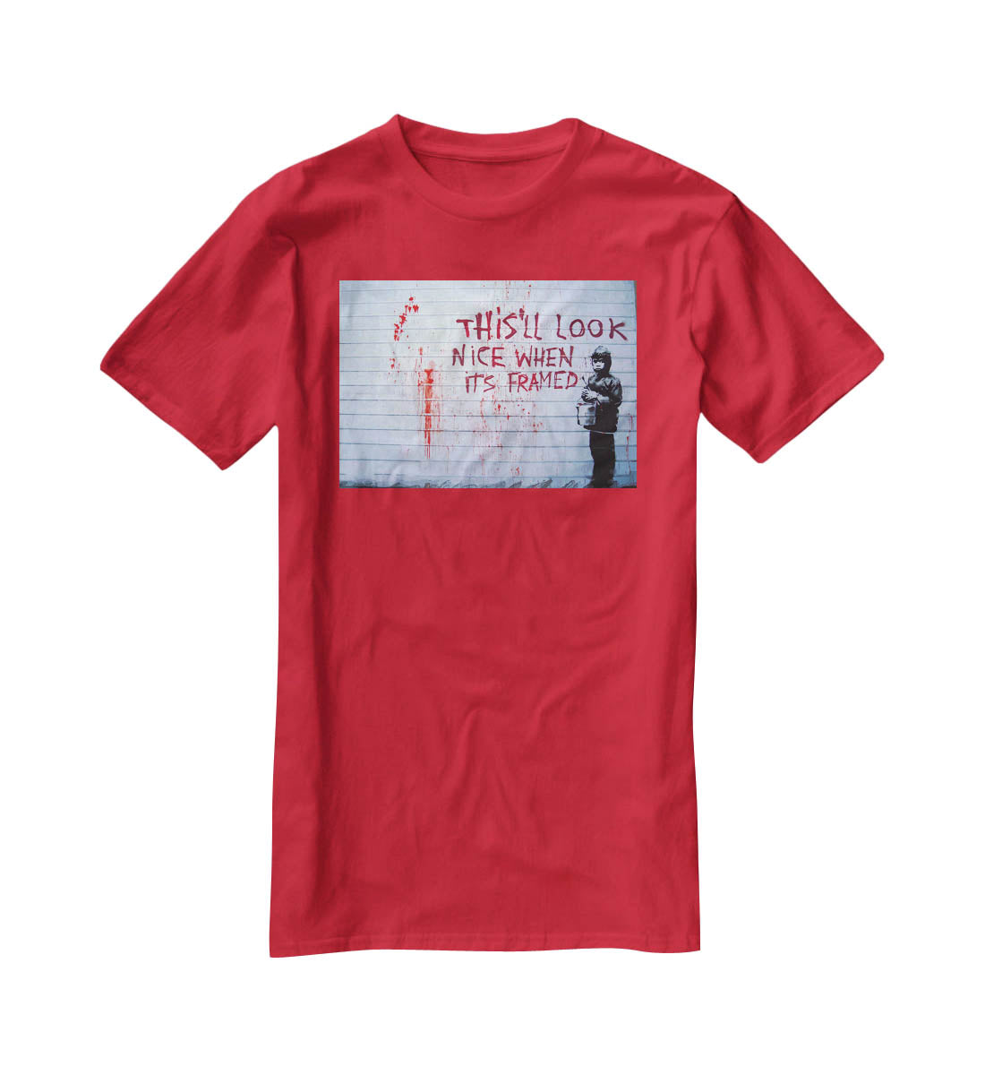 Banksy When Its Framed T-Shirt - Canvas Art Rocks - 4