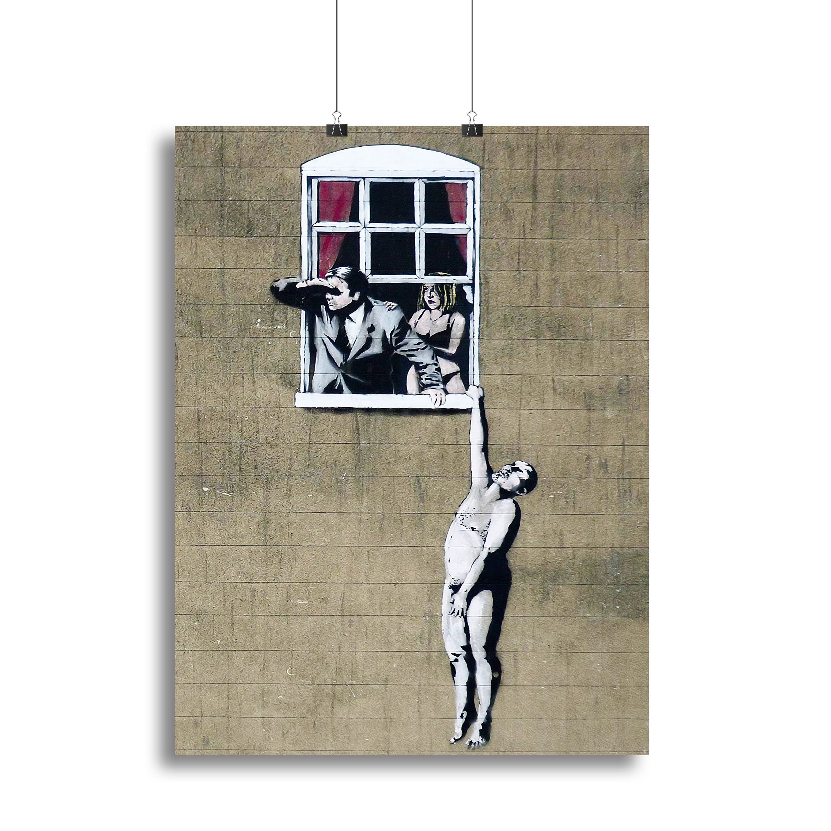Banksy Window Lovers Canvas Print or Poster - Canvas Art Rocks - 2