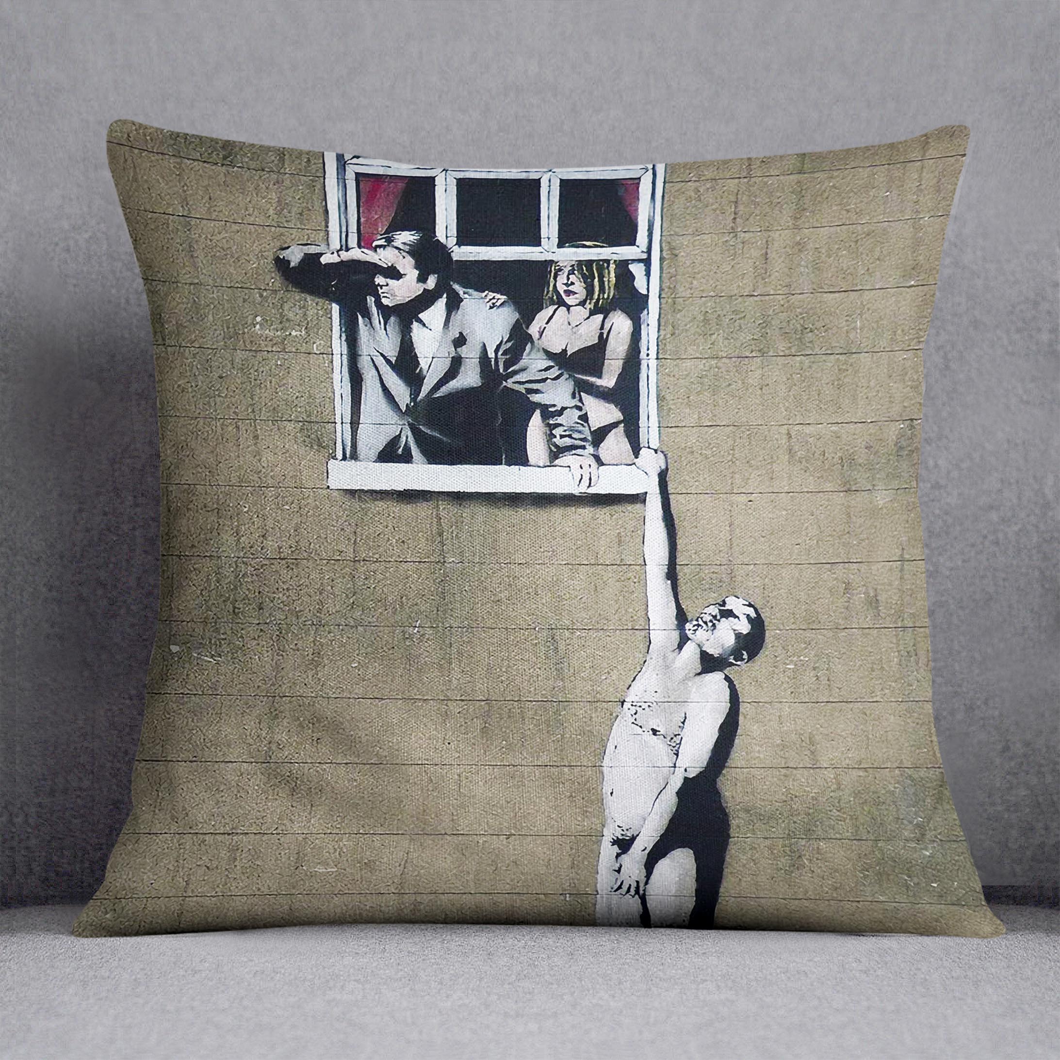 Banksy Window Lovers Cushion