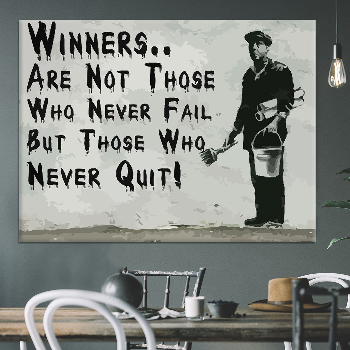 Banksy Winners Are Not Canvas Print or Poster - Canvas Art Rocks - 3