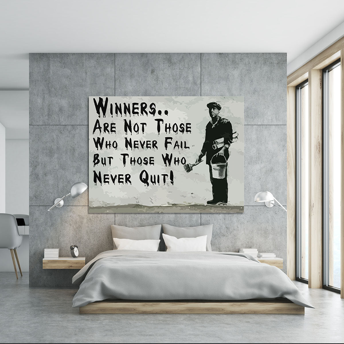 Banksy Winners Are Not Canvas Print or Poster - Canvas Art Rocks - 5