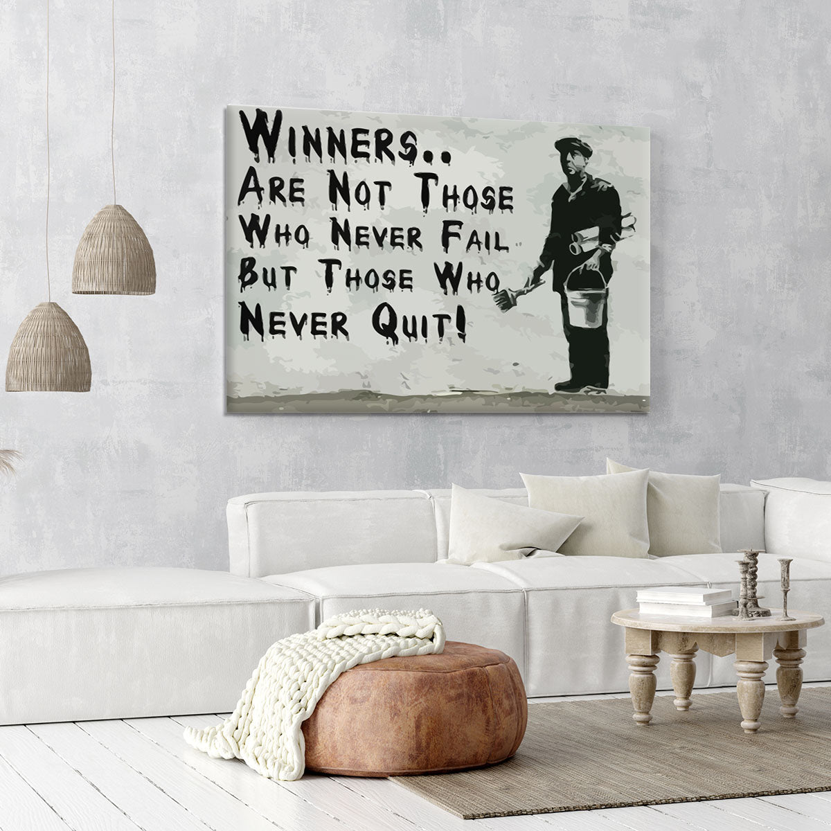 Banksy Winners Are Not Canvas Print or Poster - Canvas Art Rocks - 6
