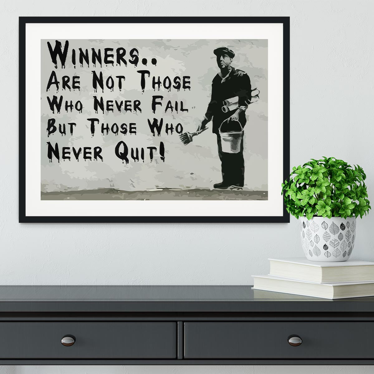 Banksy Winners Are Not Framed Print - Canvas Art Rocks - 1