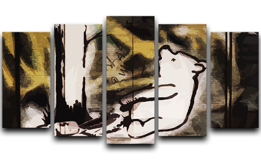 Banksy Winnie the Pooh Bear Trap 5 Split Panel Canvas - Canvas Art Rocks - 1