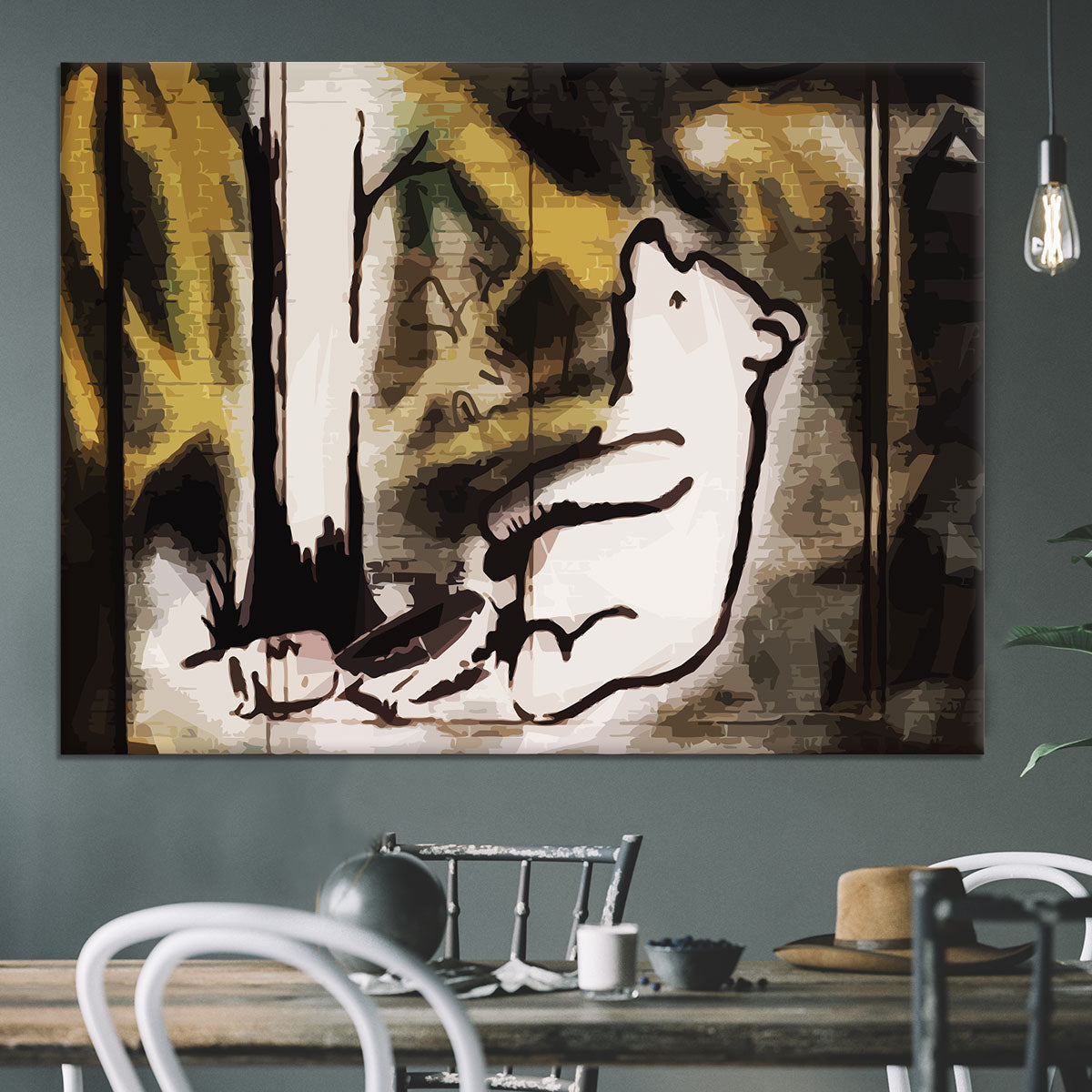 Banksy Winnie the Pooh Bear Trap Canvas Print or Poster - Canvas Art Rocks - 3