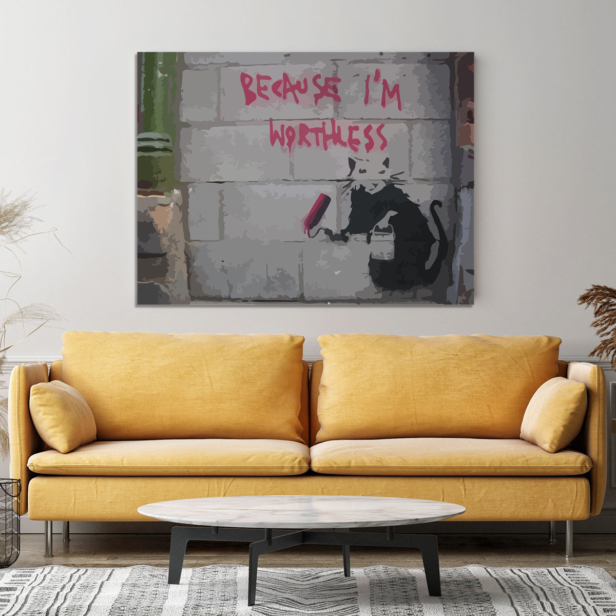 Banksy Worthless Rat Canvas Print or Poster - Canvas Art Rocks - 4