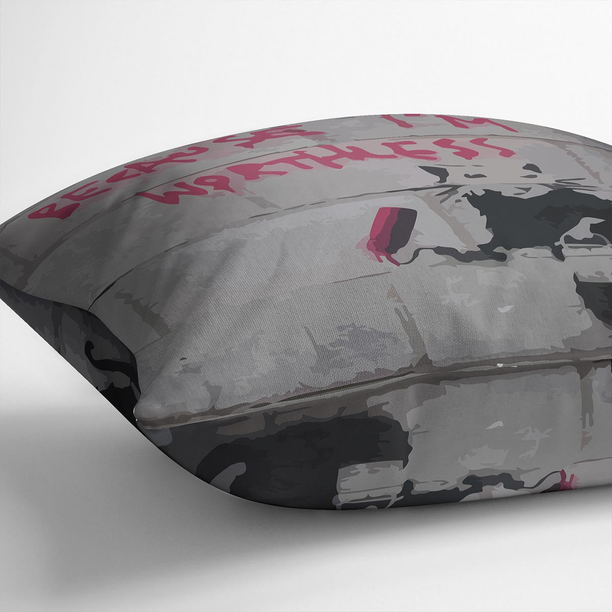 Banksy Worthless Rat Cushion