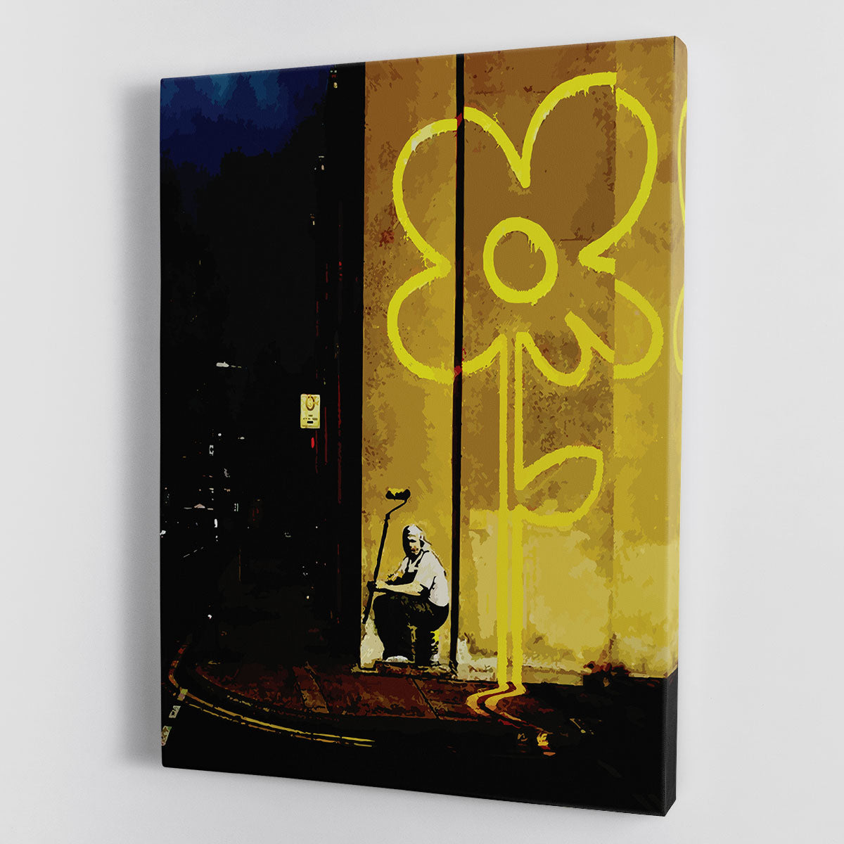 Banksy Yellow Lines Canvas Print or Poster - Canvas Art Rocks - 1