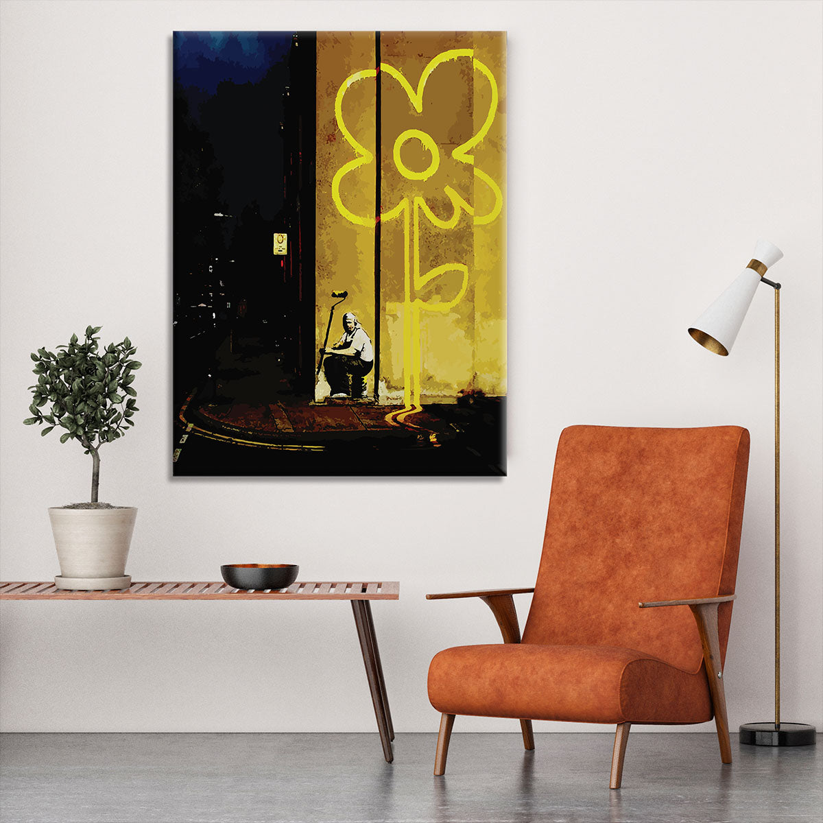 Banksy Yellow Lines Canvas Print or Poster - Canvas Art Rocks - 6