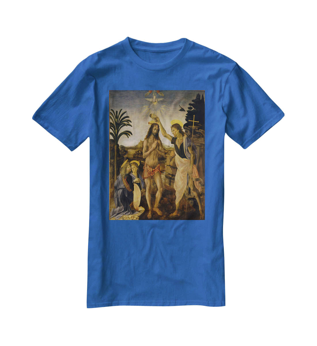 Baptism Of Christ by Da Vinci T-Shirt - Canvas Art Rocks - 2