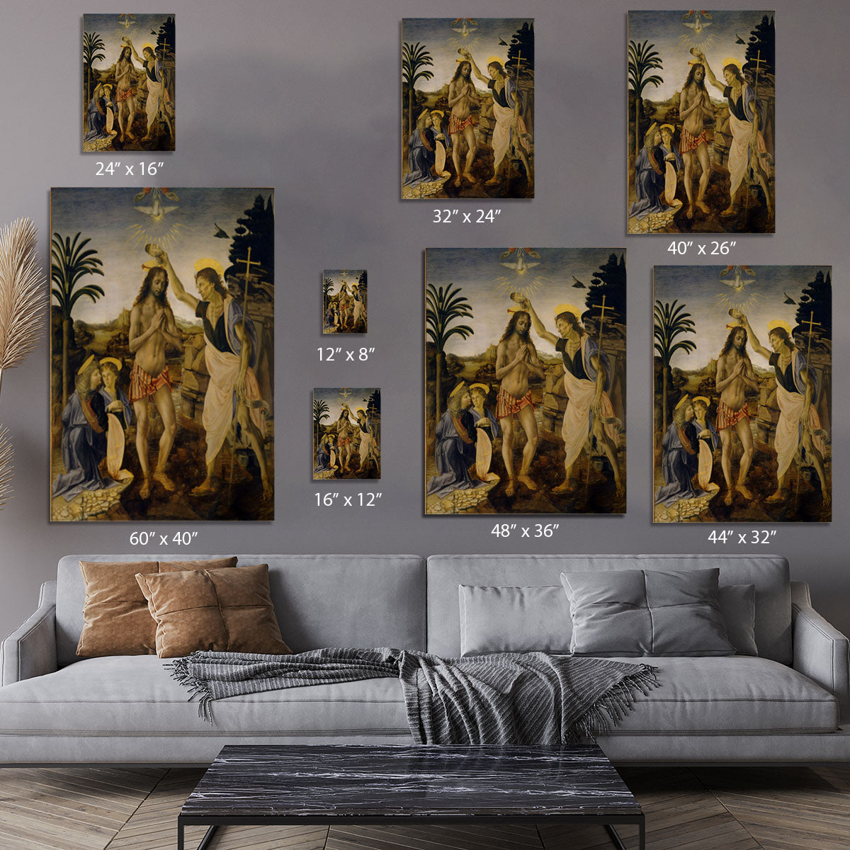 Baptism Of Christ by Da Vinci Canvas Print or Poster - Canvas Art Rocks - 7