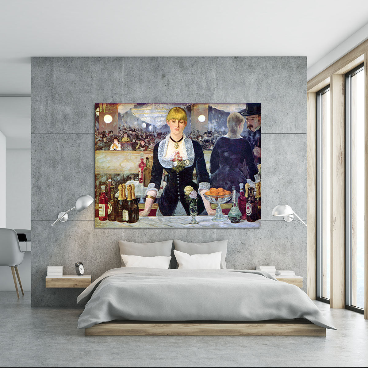 Bar in the Folies-Bergere by Manet Canvas Print or Poster - Canvas Art Rocks - 5