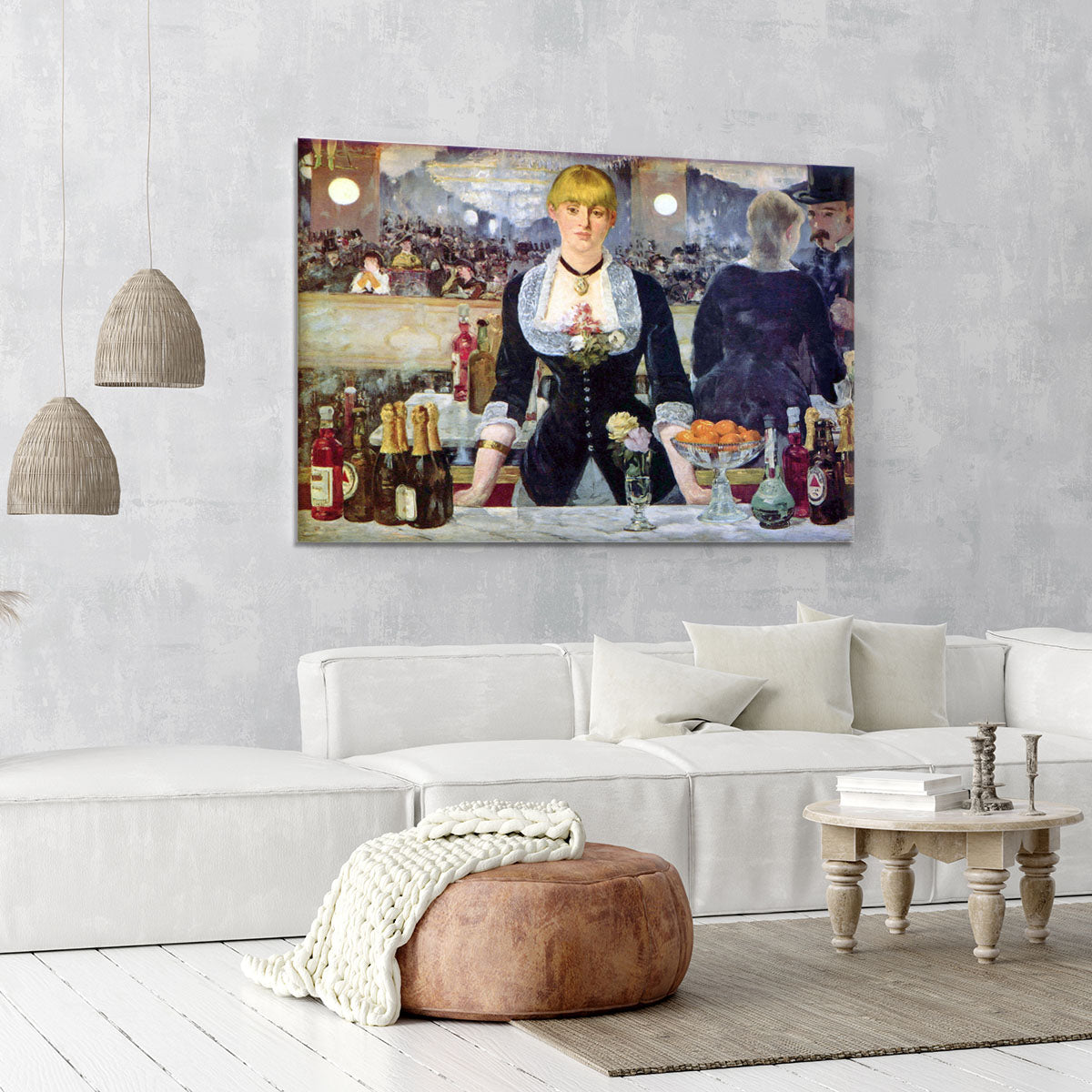 Bar in the Folies-Bergere by Manet Canvas Print or Poster - Canvas Art Rocks - 6