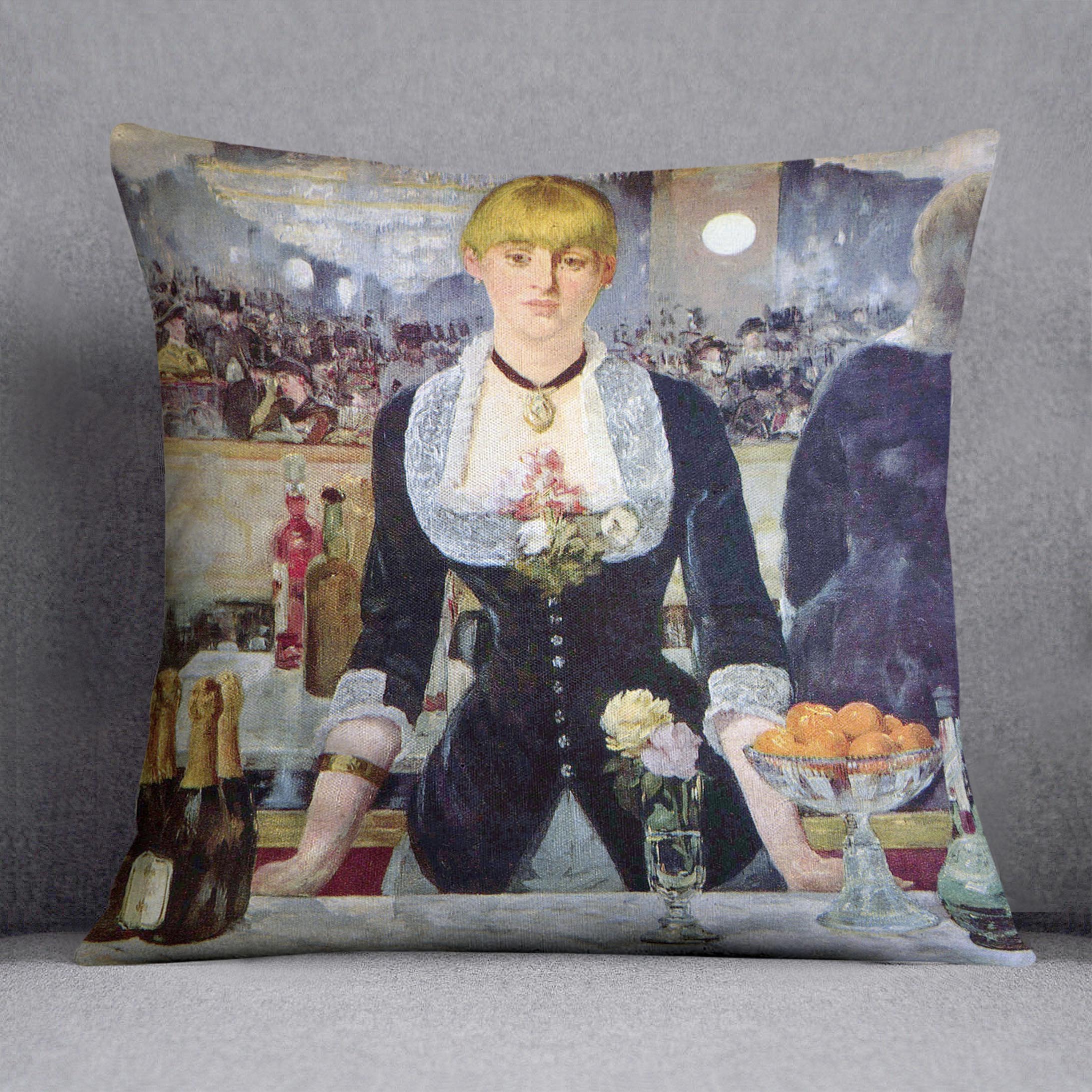 Bar in the Folies-Bergere by Manet Cushion