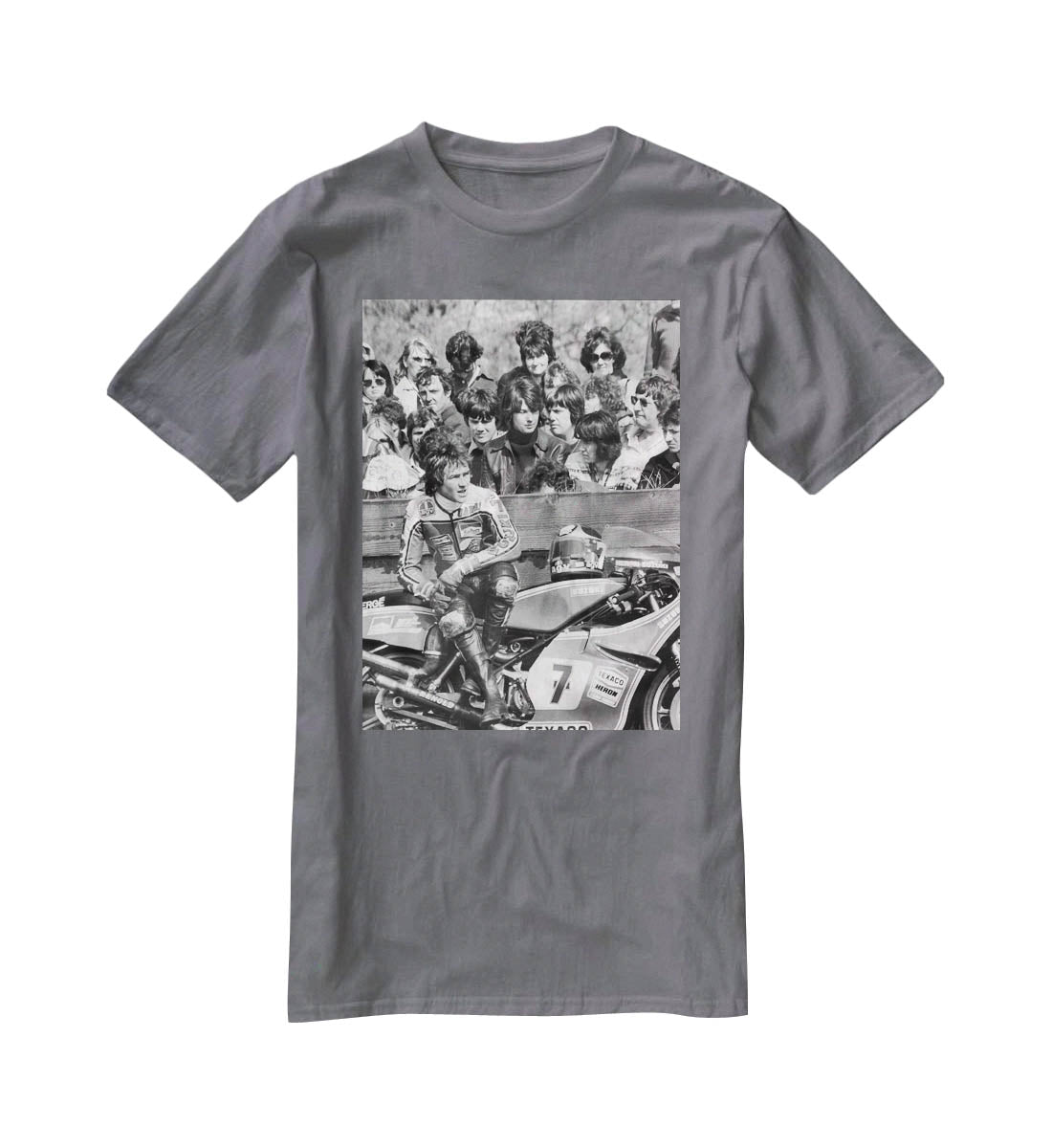 Barry Sheene motorcycle racer T-Shirt - Canvas Art Rocks - 3