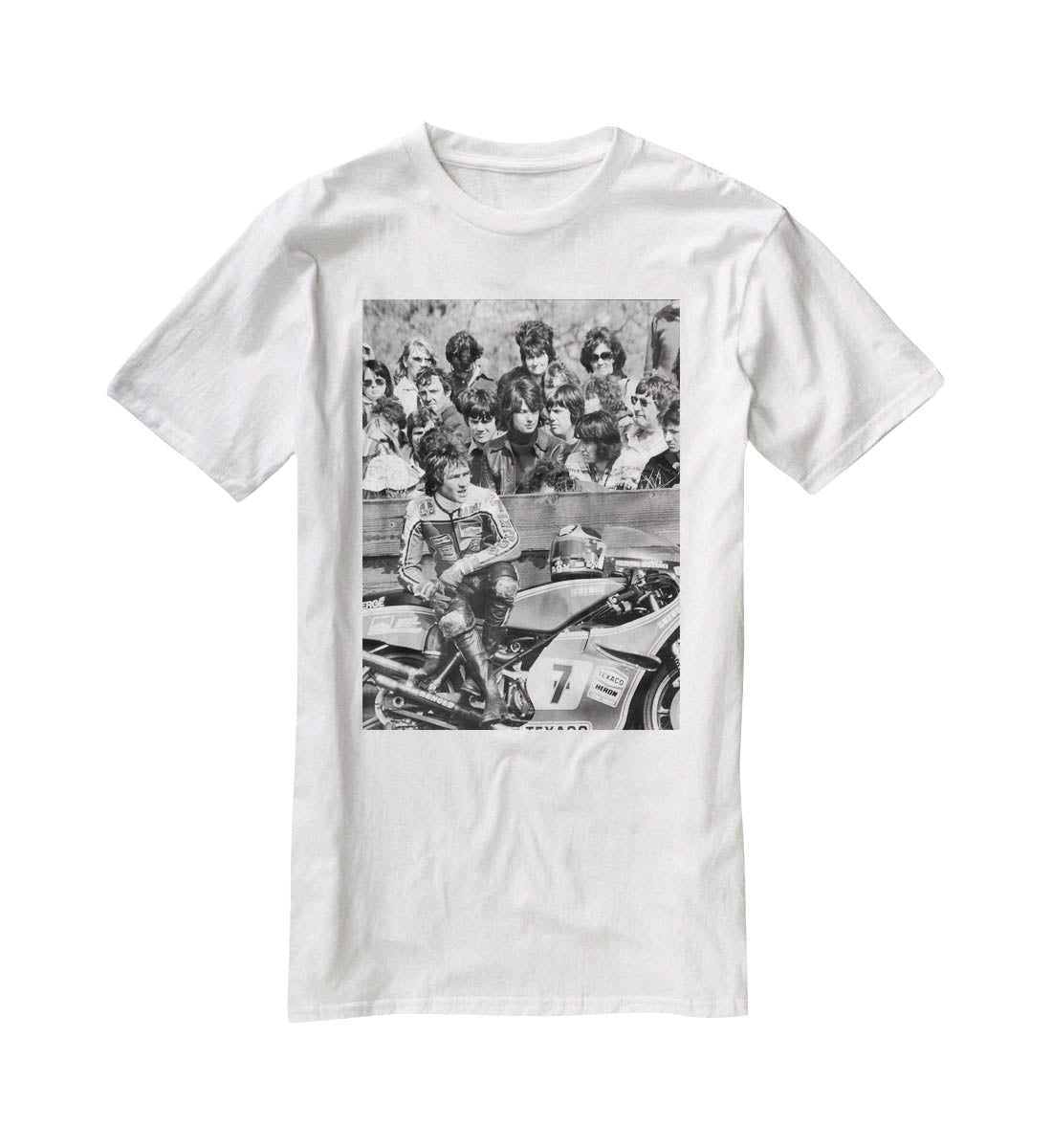 Barry Sheene motorcycle racer T-Shirt - Canvas Art Rocks - 5