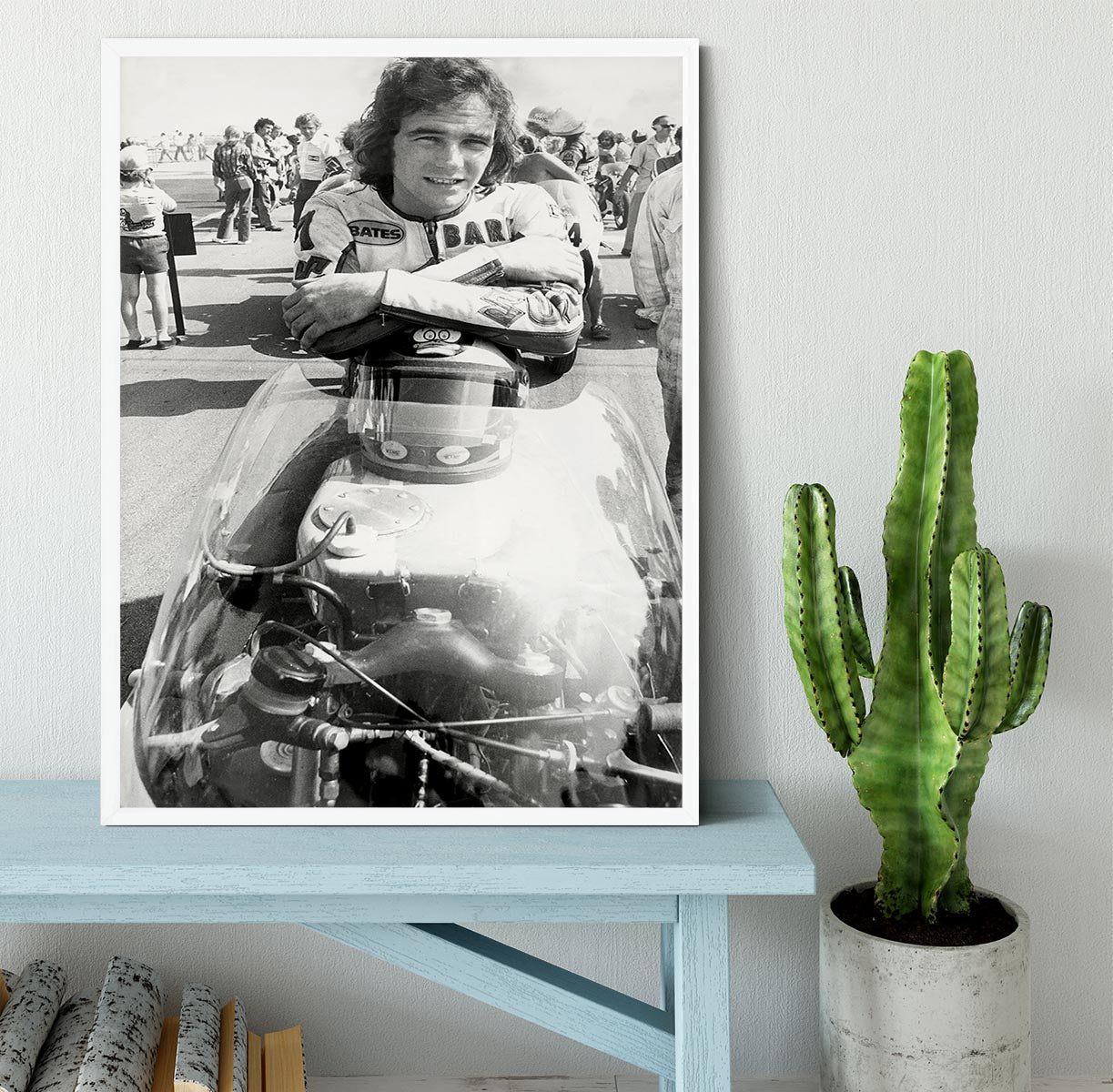 Barry Sheene motorcycle racing champion Framed Print - Canvas Art Rocks -6