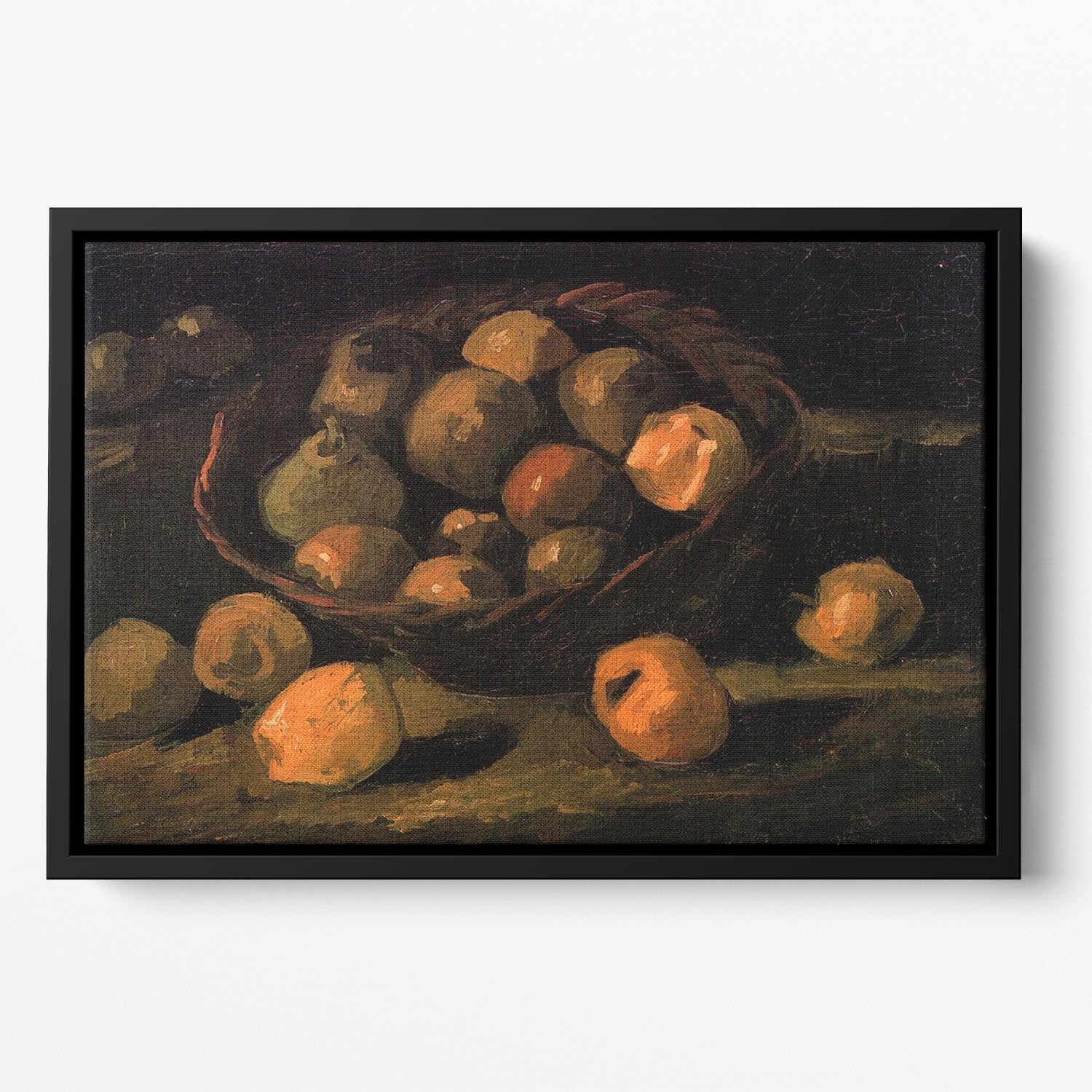 Basket of Apples by Van Gogh Floating Framed Canvas