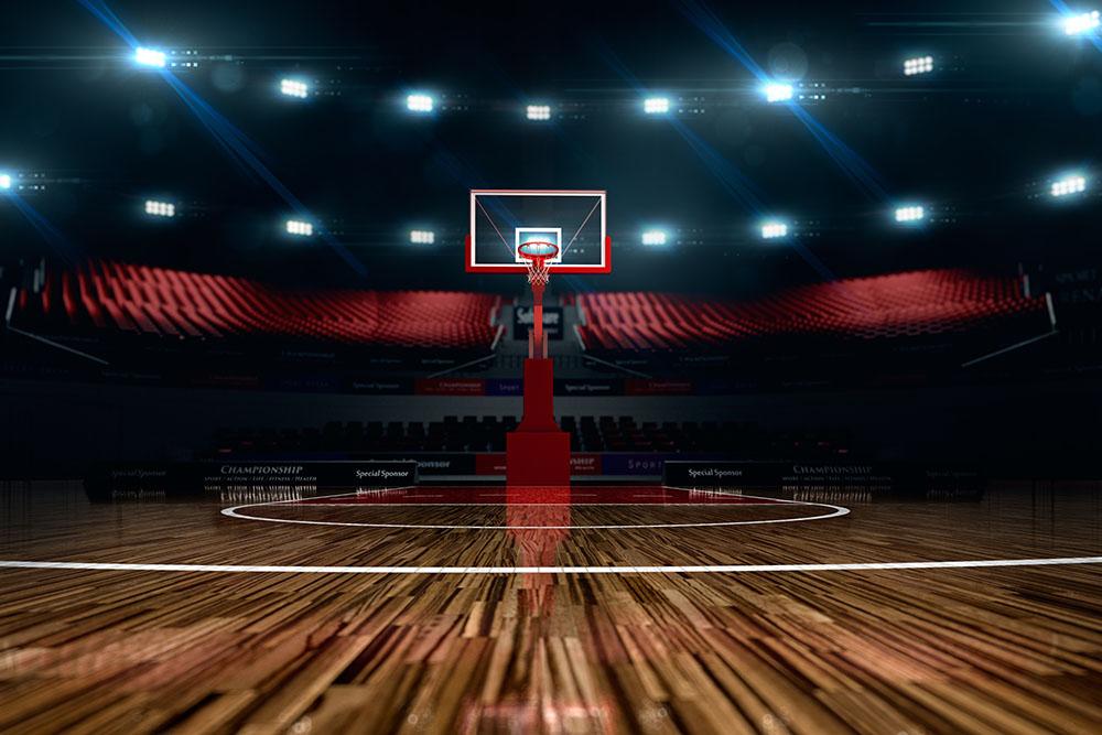 Basketball court Wall Mural Wallpaper - Canvas Art Rocks - 1