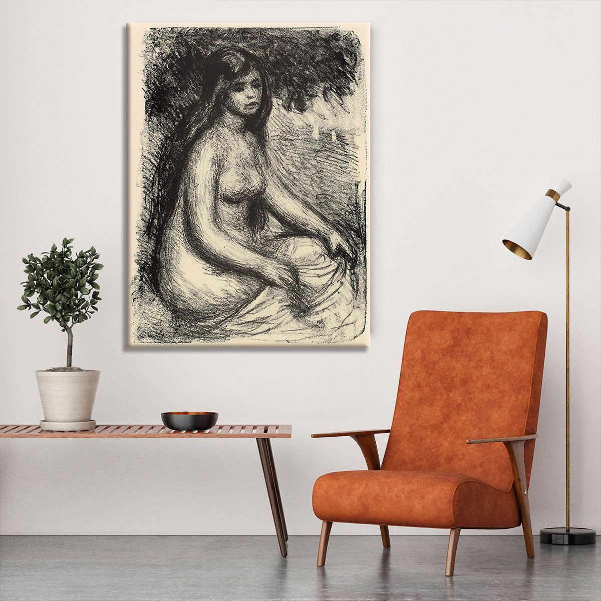 Bather 3 by Renoir Canvas Print or Poster - Canvas Art Rocks - 6