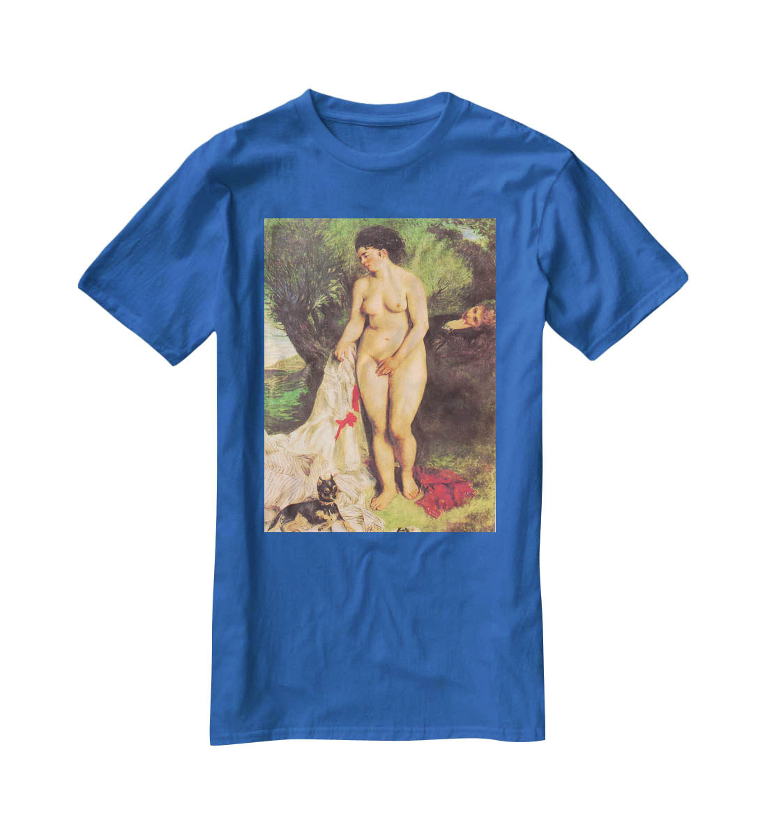 Bather with a Terrier by Renoir T-Shirt - Canvas Art Rocks - 2