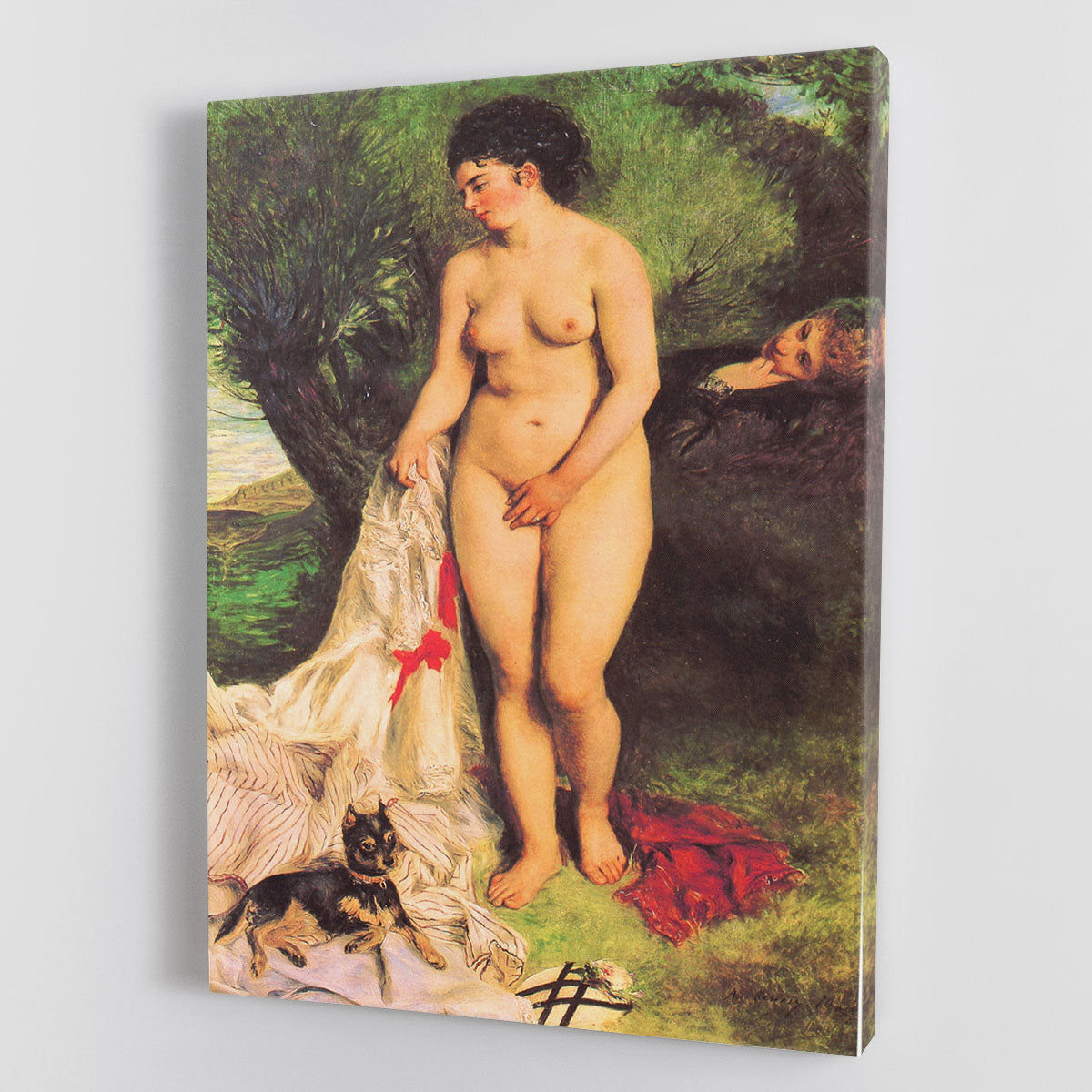 Bather with a Terrier by Renoir Canvas Print or Poster - Canvas Art Rocks - 1