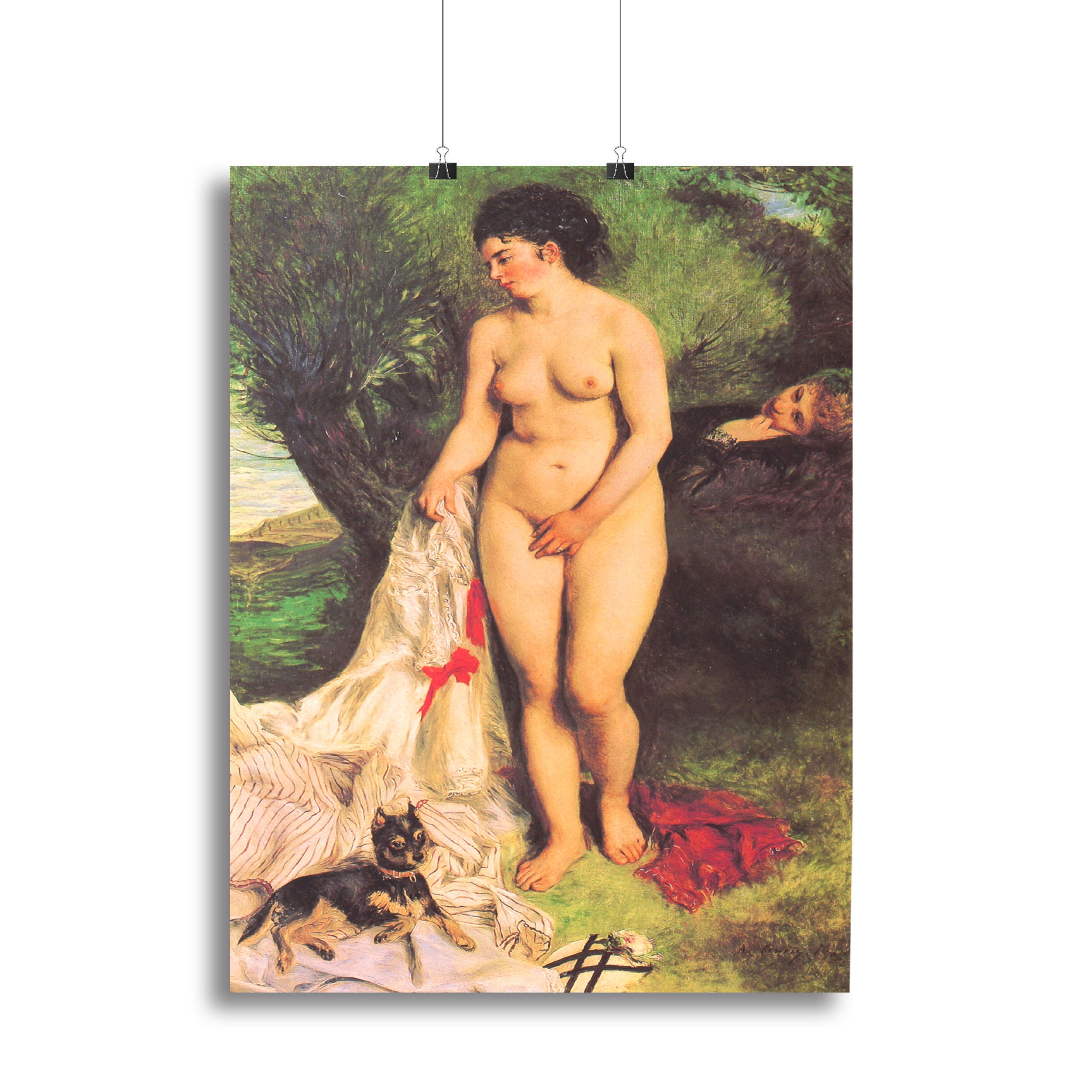 Bather with a Terrier by Renoir Canvas Print or Poster - Canvas Art Rocks - 2