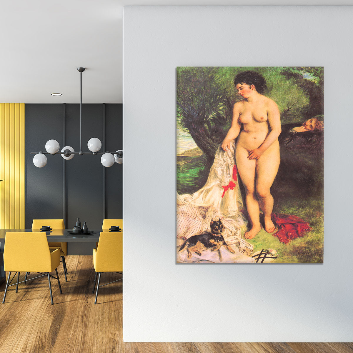 Bather with a Terrier by Renoir Canvas Print or Poster - Canvas Art Rocks - 4