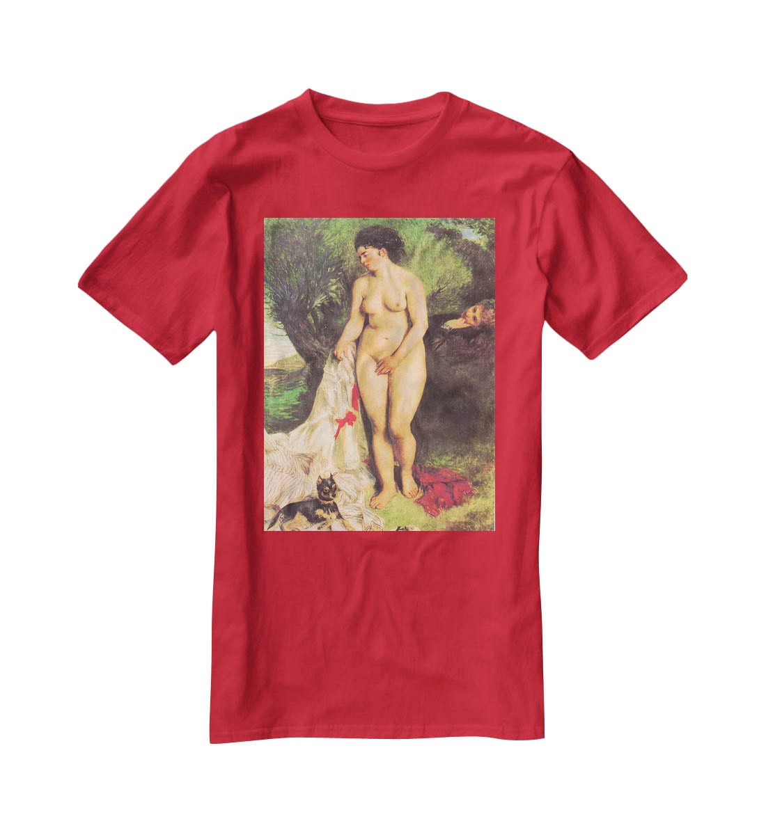 Bather with a Terrier by Renoir T-Shirt - Canvas Art Rocks - 4