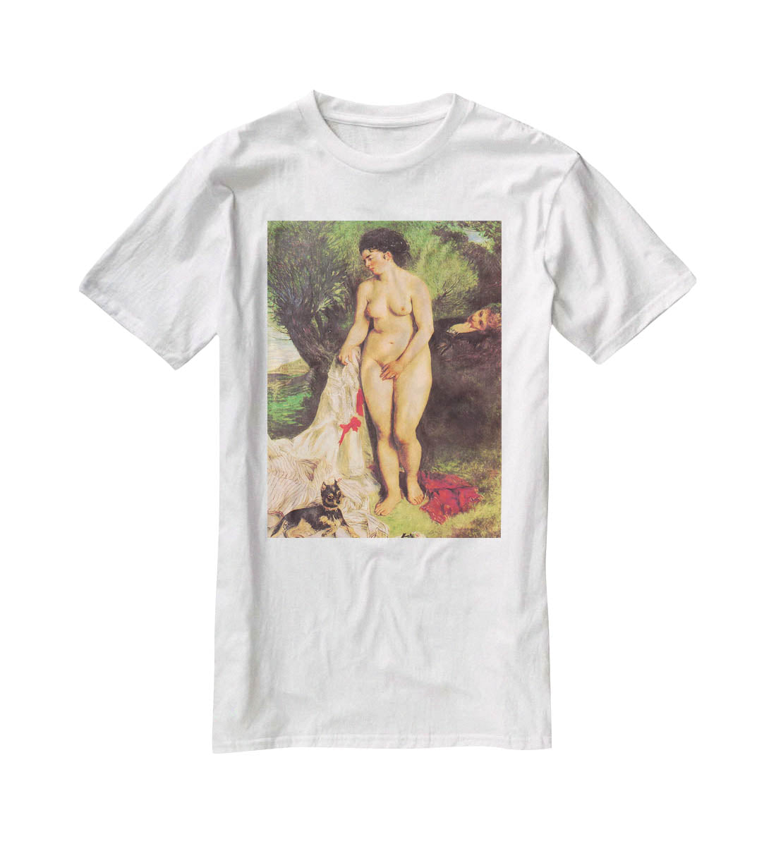 Bather with a Terrier by Renoir T-Shirt - Canvas Art Rocks - 5