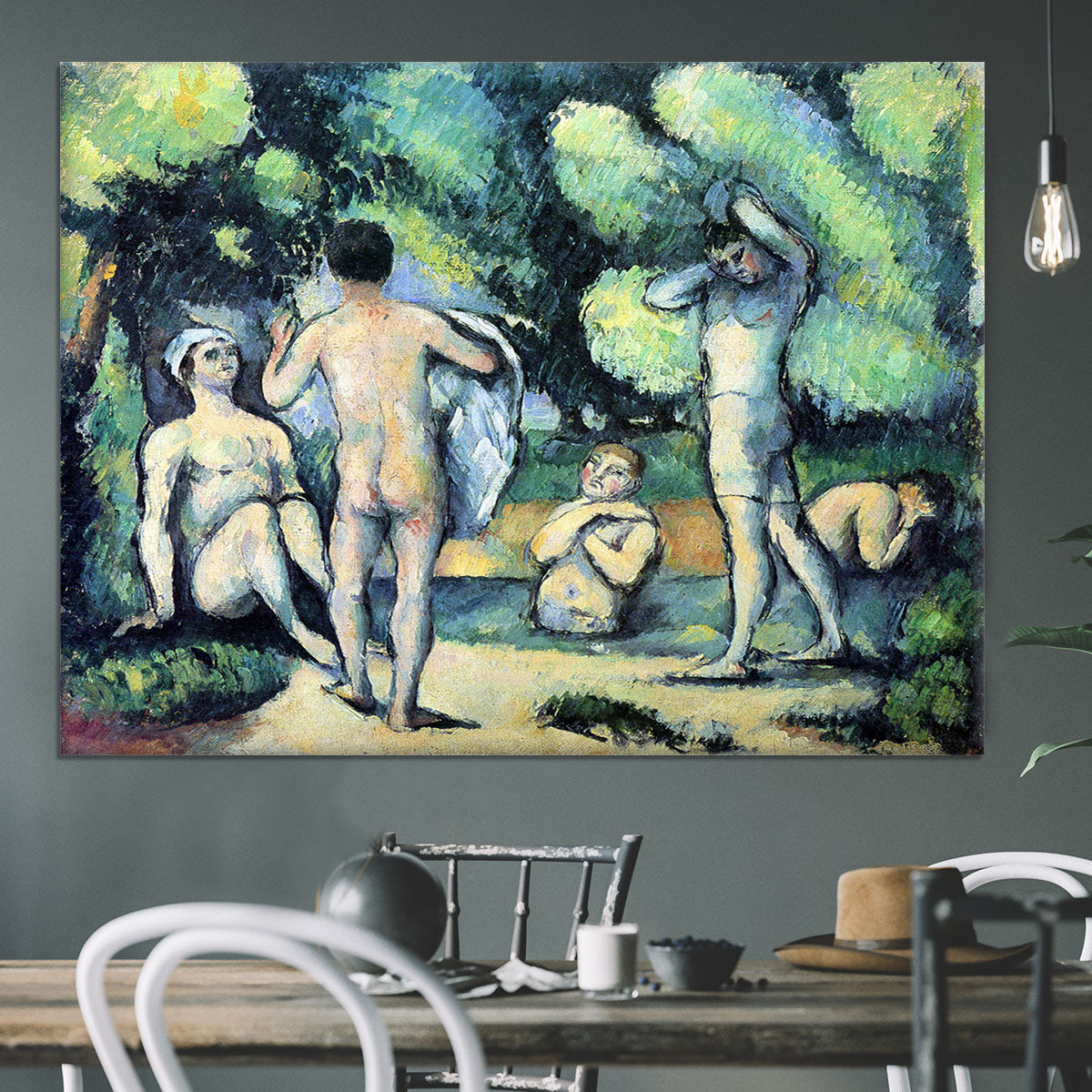 Bathers 3 by Cezanne Canvas Print or Poster - Canvas Art Rocks - 3