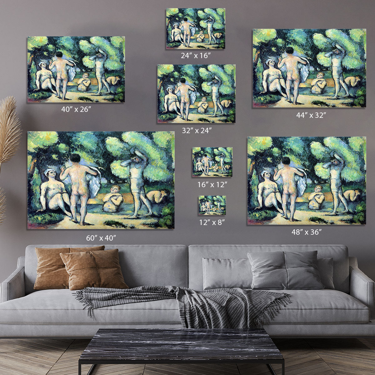 Bathers 3 by Cezanne Canvas Print or Poster - Canvas Art Rocks - 7