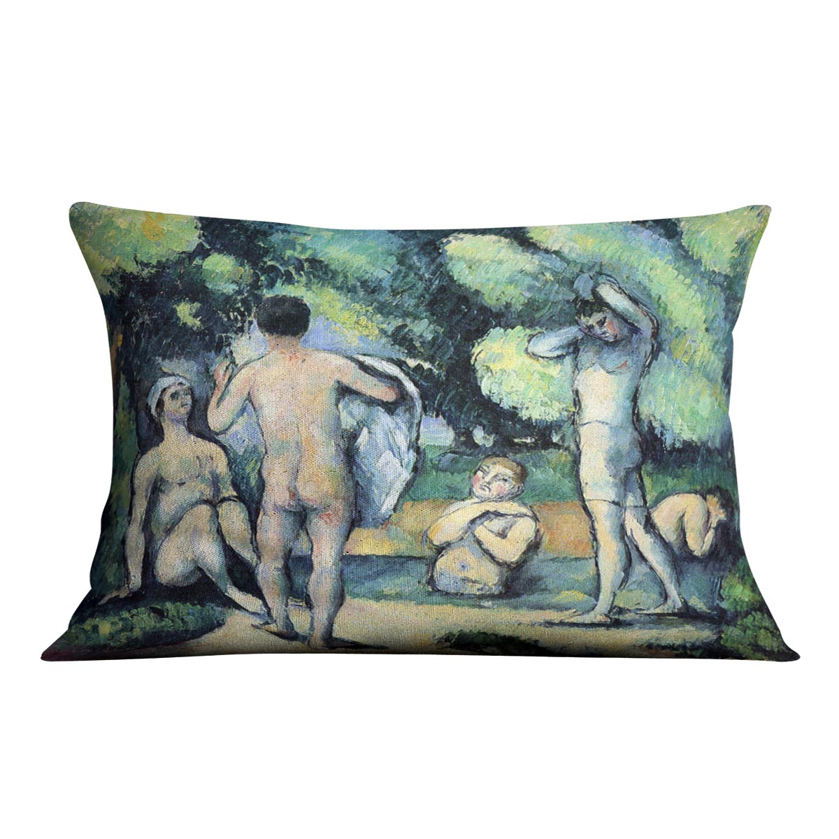 Bathers 3 by Cezanne Cushion
