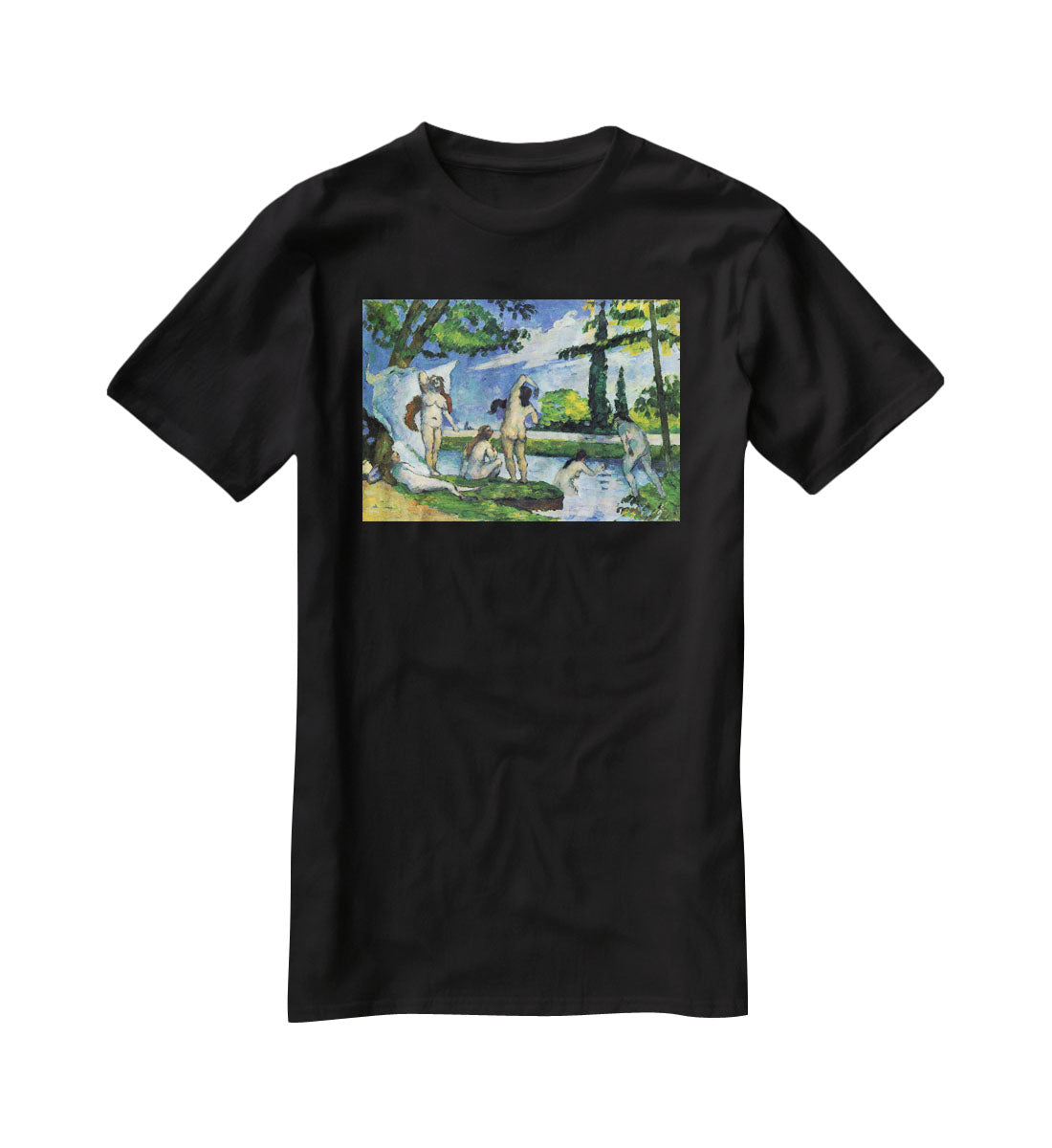 Bathers 4 by Cezanne T-Shirt - Canvas Art Rocks - 1