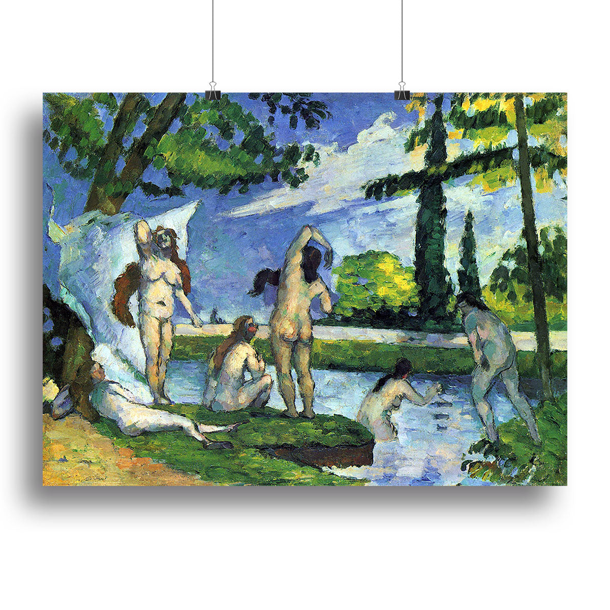 Bathers 4 by Cezanne Canvas Print or Poster - Canvas Art Rocks - 2